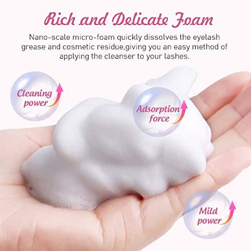 Eyelash Foaming Cleanser Shampoo for Extensions