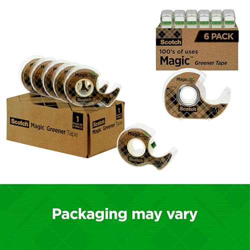 Scotch Double Sided Tape, 0.5 in. x 400 in., 2 Dispensers/Pack