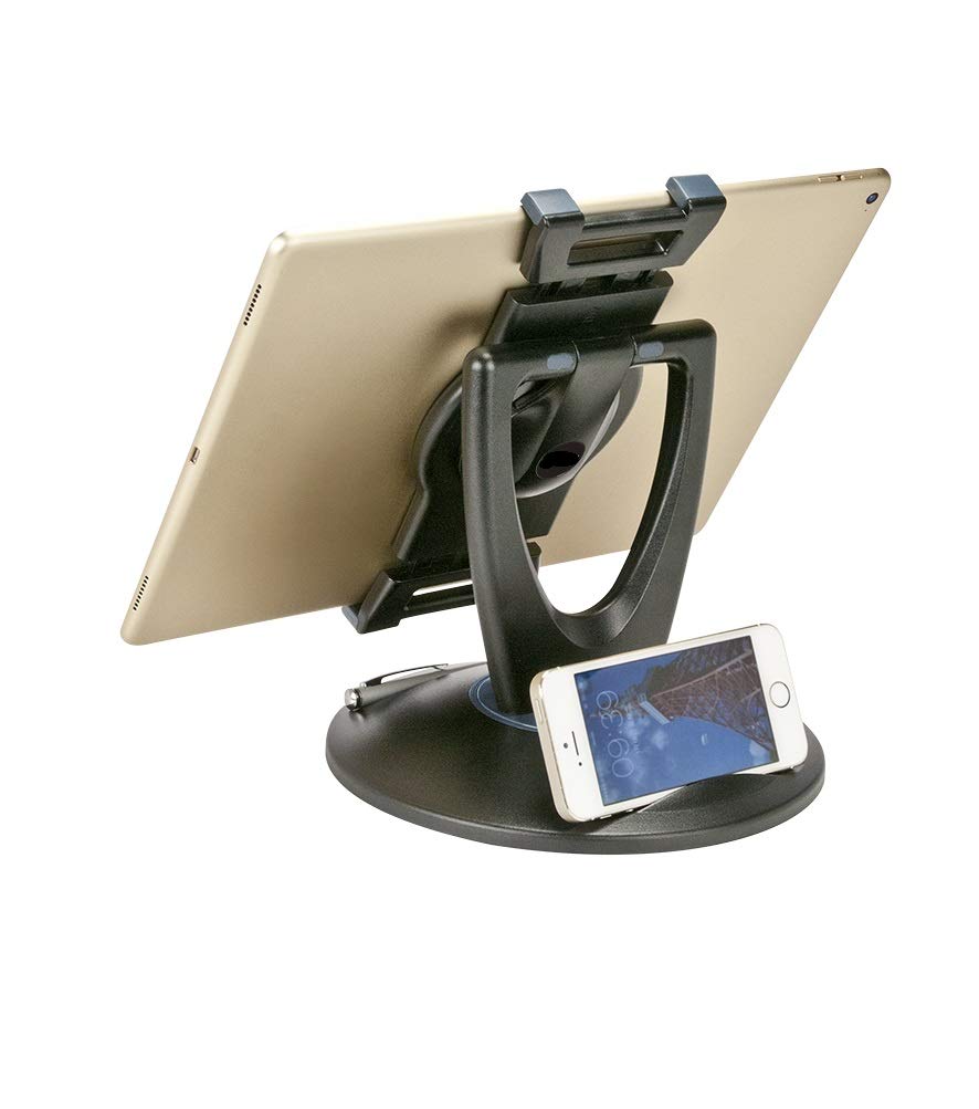 Large Rotating Commercial Tablet Stand, Swivel Base