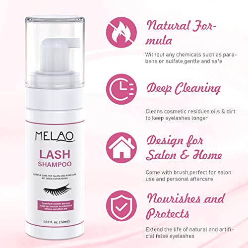 Eyelash Foaming Cleanser Shampoo for Extensions