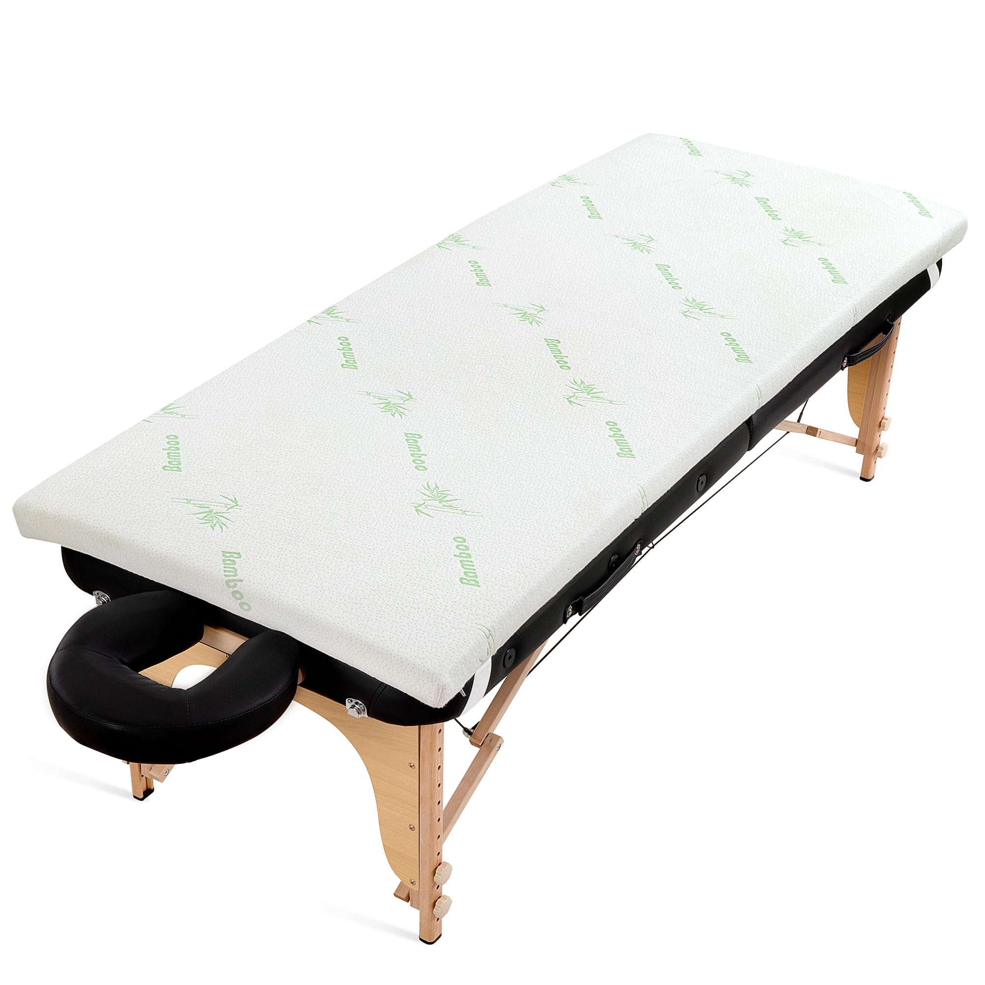 Foam Massage Bed Mattress Topper with Cooling Rayon Derived from Bamboo Cover