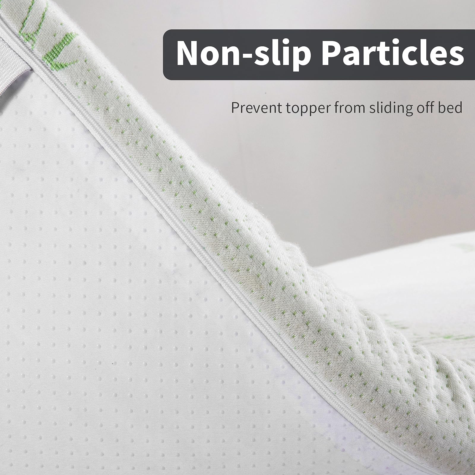 Foam Massage Bed Mattress Topper with Cooling Rayon Derived from Bamboo Cover