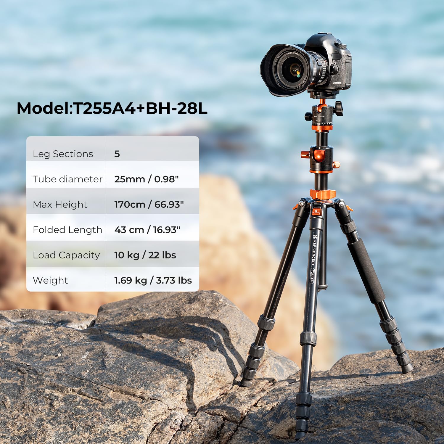 67 inch Camera Aluminum Tripods Portable Monopod with 360 Degree Ball Head